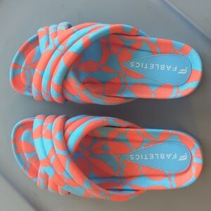 Fabletics blue and orange sandals